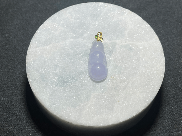 Pendentif pois lavande claire (or 18k)