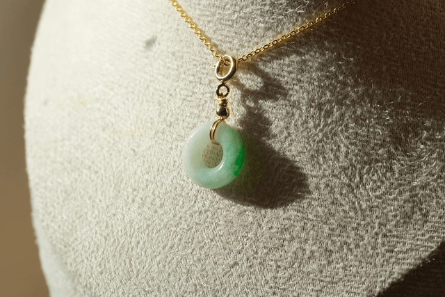 Pendentif Ping An Kou - Blanc vert pomme 