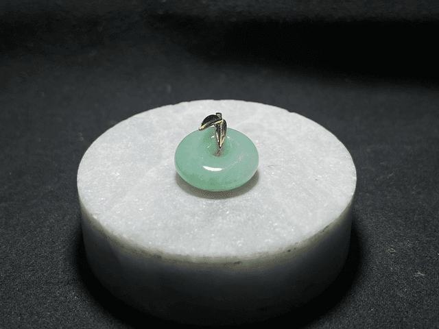 Pendentif Ping An Kou - Feuille dorée 